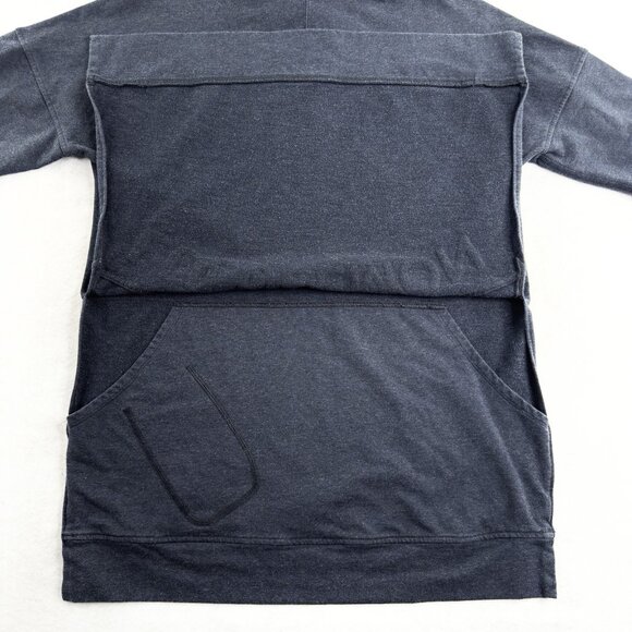 Lululemon Cut Above Hoodie Expression Women’s 8 Heathered Naval Blue Side Slits - Picture 6 of 10